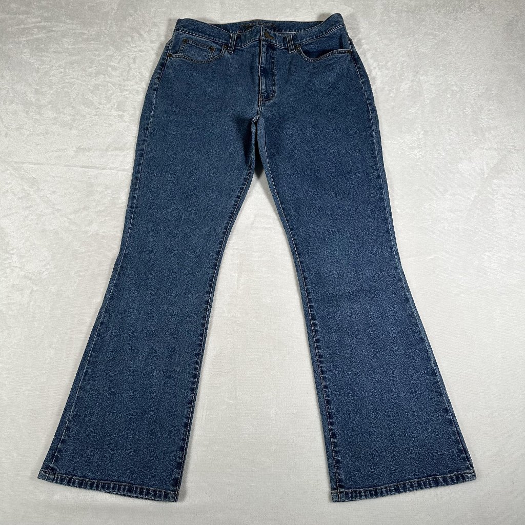 Ralph Lauren Jeans Women Size 12 Blue Classic Bootcut Cotton Blend W32 L30 Euc